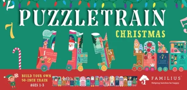 Puzzletrain: Vánoční puzzle z 26 dílků - Puzzletrain: Christmas 26-Piece Puzzle