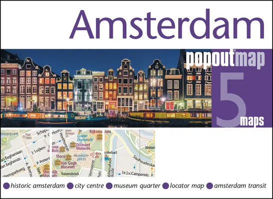 Výsuvná mapa Amsterdamu - Amsterdam Popout Map