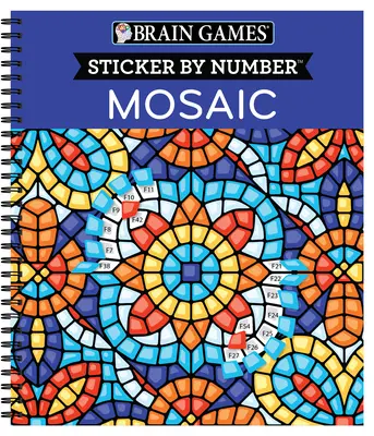 Hry na mozek - Samolepka podle čísla: Mozaika (20 složitých obrázků k nalepení) - Brain Games - Sticker by Number: Mosaic (20 Complex Images to Sticker)