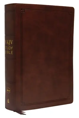 Studijní bible NKJV, imitace kůže, hnědá, edice s červenými písmeny, komfortní tisk: Kompletní pomůcka pro studium Božího slova. - NKJV Study Bible, Imitation Leather, Brown, Red Letter Edition, Comfort Print: The Complete Resource for Studying God's Word