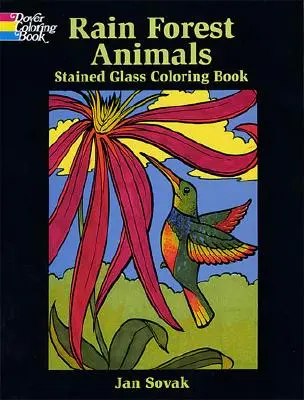 Omalovánky deštného pralesa s divokými zvířaty - Rain Forest Wildlife Stained Glass Coloring Book