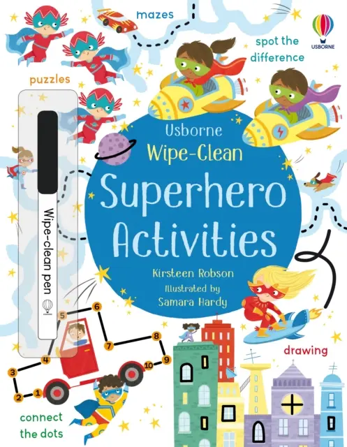 Stírací aktivity se superhrdiny - Wipe-Clean Superhero Activities
