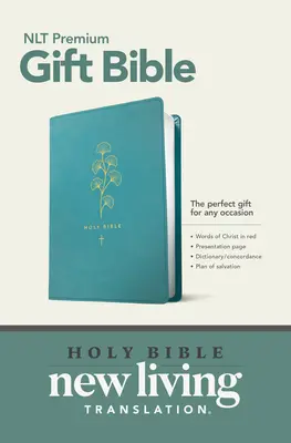 Prémiová dárková Bible NLT (červené písmo, kožená vazba, teal) - Premium Gift Bible NLT (Red Letter, Leatherlike, Teal)