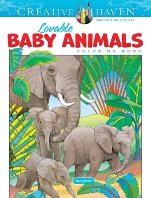 Creative Haven Roztomilá dětská zvířátka Omalovánky - Creative Haven Lovable Baby Animals Coloring Book