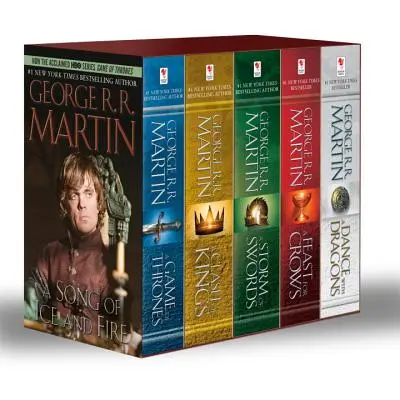 Hra o trůny George R. R. Martina - box set 5 knih (série Píseň ledu a ohně): A Game of Thrones, a Clash of Kings, Storm of Swords, a Feas (Hra o trůny, Střet králů, Bouře mečů). - George R. R. Martin's a Game of Thrones 5-Book Boxed Set (Song of Ice and Fire Series): A Game of Thrones, a Clash of Kings, a Storm of Swords, a Feas