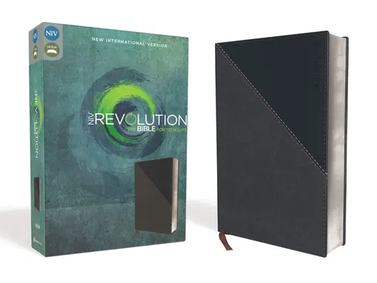 NIV, Revolution Bible, imitace kůže, šedá/mořská: Bible pro dospívající kluky - NIV, Revolution Bible, Imitation Leather, Gray/Navy: The Bible for Teen Guys