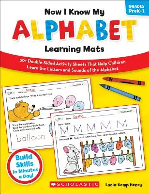 Teď už znám svou abecedu Výukové podložky, třídy PreK-1 - Now I Know My Alphabet Learning Mats, Grades PreK-1