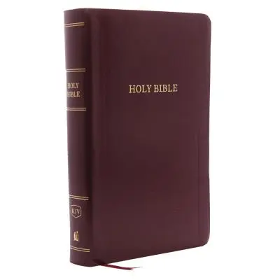 KJV, referenční bible, osobní velikost, obří tisk, kožený vzhled, vínová barva, vydání s červenými písmeny - KJV, Reference Bible, Personal Size Giant Print, Leather-Look, Burgundy, Red Letter Edition