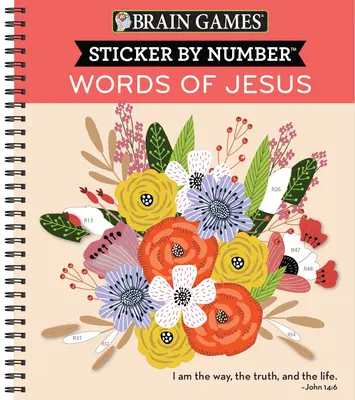 Mozkové hry - Nálepka podle čísla: (28 obrázků k nalepení) - Brain Games - Sticker by Number: Words of Jesus (28 Images to Sticker)