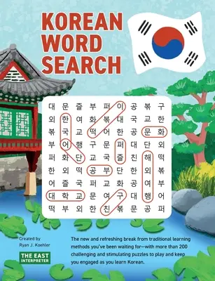 Korejské hledání slov: Naučte se 2 400+ základních korejských slov a vyřešte více než 200 hádanek. - Korean Word Search: Learn 2,400+ Essential Korean Words Completing over 200 Puzzles