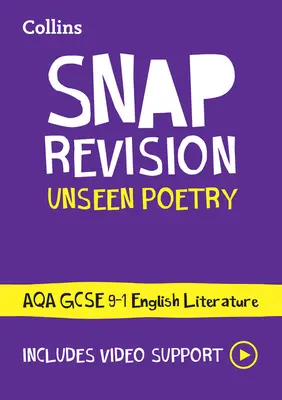 Aqa Unseen Poetry Anthology Revision Guide: Ideální pro domácí výuku, zkoušky 2022 a 2023 - Aqa Unseen Poetry Anthology Revision Guide: Ideal for Home Learning, 2022 and 2023 Exams