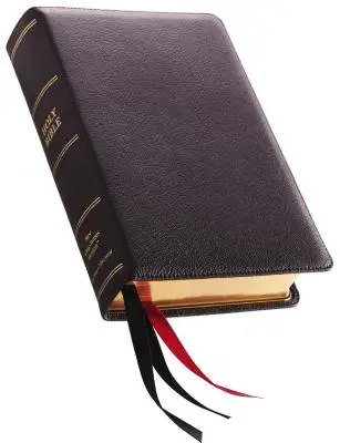 NKJV, jednosloupcová referenční bible, prvotřídní kůže, černá, edice Sterling, komfortní tisk - NKJV, Single-Column Reference Bible, Premium Leather, Black, Sterling Edition, Comfort Print