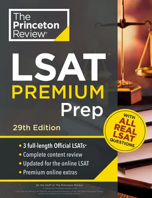 Princeton Review LSAT Premium Prep, 29. vydání: 3 skutečné předběžné testy LSAT + strategie a přehled. - Princeton Review LSAT Premium Prep, 29th Edition: 3 Real LSAT Preptests + Strategies & Review