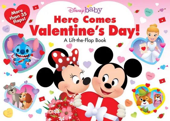 Disney Baby Přichází Valentýn!: Kniha se zvedacími klapkami - Disney Baby Here Comes Valentine's Day!: A Lift-The-Flap Book