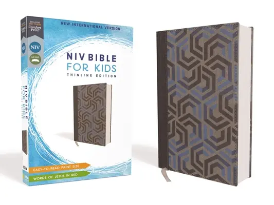 Niv, Bible pro děti, plátěná, modrá, červené písmo, pohodlný tisk: Vydání s tenkou linkou - Niv, Bible for Kids, Cloth Over Board, Blue, Red Letter, Comfort Print: Thinline Edition