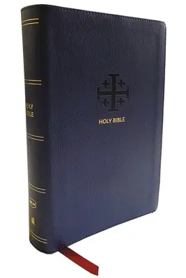 Nkjv, Referenční bible na konci veršů, osobní velikost, velký tisk, kožená měkká, modrá, červené písmo, pohodlný tisk: Bible svatá, Nová verze krále Jakuba - Nkjv, End-Of-Verse Reference Bible, Personal Size Large Print, Leathersoft, Blue, Red Letter, Comfort Print: Holy Bible, New King James Version