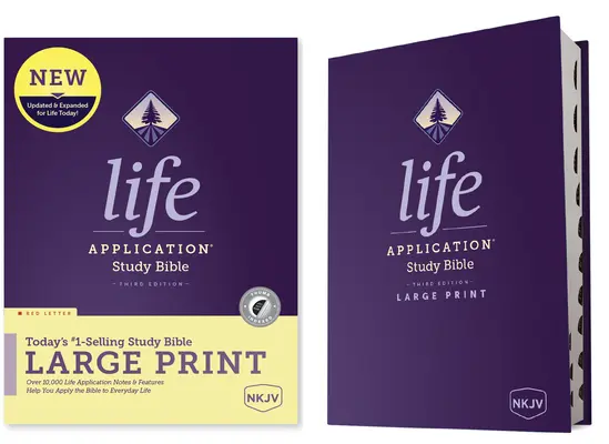 NKJV Life Application Study Bible, třetí vydání, velký tisk (červené písmeno, tvrdá vazba, indexovaná) - NKJV Life Application Study Bible, Third Edition, Large Print (Red Letter, Hardcover, Indexed)