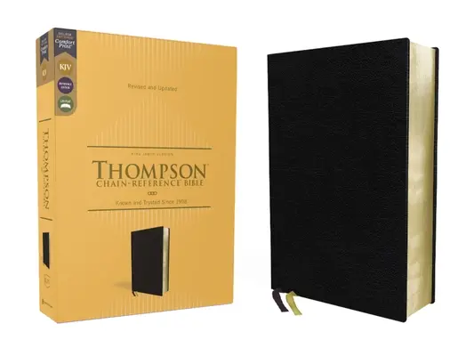 Kjv, Thompson Chain-Reference Bible, evropská lepená kůže, černá, červené písmeno, Comfort Print - Kjv, Thompson Chain-Reference Bible, European Bonded Leather, Black, Red Letter, Comfort Print