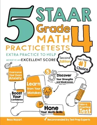 5 cvičných testů STAAR pro 4. třídu z matematiky: Extra procvičování, které vám pomůže dosáhnout vynikajícího skóre - 5 STAAR Grade 4 Math Practice Tests: Extra Practice to Help Achieve an Excellent Score