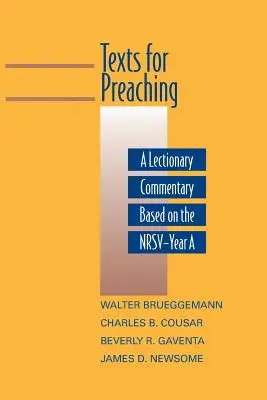 Texty pro kázání - rok A - Texts for Preaching - Year A