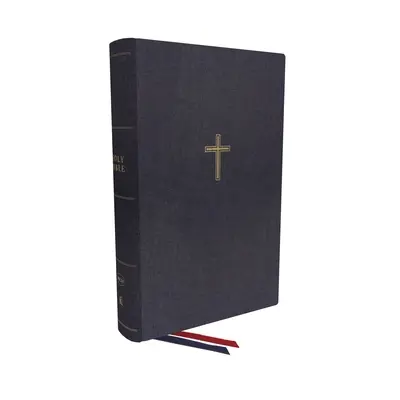 Nkjv, jednosloupcová referenční bible s širokým okrajem, plátěný potah, modrá barva, červené písmo, komfortní tisk: Bible svatá, Nová verze krále Jakuba - Nkjv, Single-Column Wide-Margin Reference Bible, Cloth Over Board, Blue, Red Letter, Comfort Print: Holy Bible, New King James Version