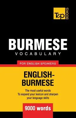 Barmská slovní zásoba pro anglicky mluvící - 9000 slovíček - Burmese vocabulary for English speakers - 9000 words