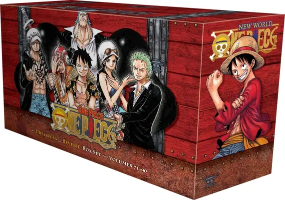 One Piece Box Set 4: Dressrosa to Reverie: Svazky 71-90 s Premium - One Piece Box Set 4: Dressrosa to Reverie: Volumes 71-90 with Premium