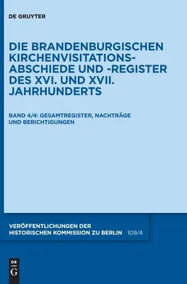 Die Mittelmark / Teil 4: Gesamtregister, Nachtrge und Berichtigungen