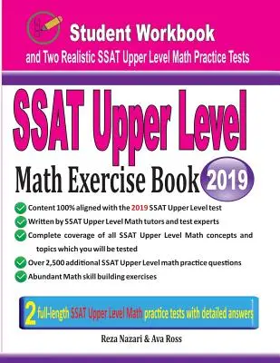 SSAT Upper Level Math Exercise Book: Cvičebnice matematiky vyšší úrovně: Cvičebnice pro studenty a dva realistické testy z matematiky vyšší úrovně SSAT: Cvičebnice pro studenty a dva realistické testy z matematiky vyšší úrovně SSAT - SSAT Upper Level Math Exercise Book: Student Workbook and Two Realistic SSAT Upper Level Math Tests