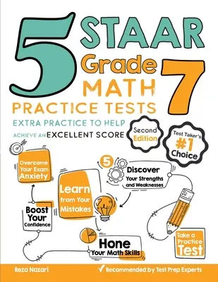 5 cvičných testů STAAR pro 7. třídu matematiky: Cvičení navíc, které pomůže dosáhnout vynikajícího skóre - 5 STAAR Grade 7 Math Practice Tests: Extra Practice to Help Achieve an Excellent Score