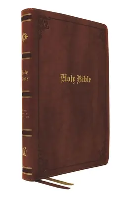 Bible svatá KJV, velkoformátový tisk, referenční bible se středovým sloupcem, hnědá lepená kůže, 53 000 křížových odkazů, červené písmo, komfortní tisk: King James Version - KJV Holy Bible Large Print Center-Column Reference Bible, Brown Bonded Leather, 53,000 Cross References, Red Letter, Comfort Print: King James Version