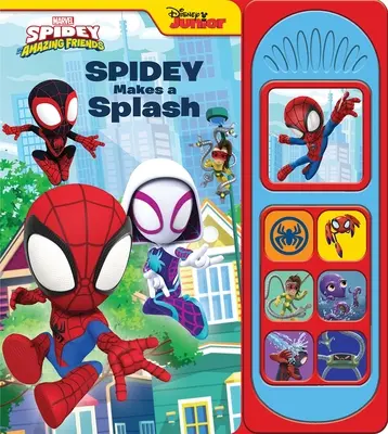Disney Junior Marvel Spidey a jeho úžasní přátelé: Spidey a jeho úžasní přátelé a kamarádi. - Disney Junior Marvel Spidey and His Amazing Friends: Spidey Makes a Splash Sound Book