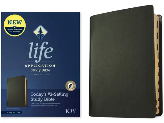 KJV Life Application Study Bible, třetí vydání (červené písmo, pravá kůže, černá, indexovaná) - KJV Life Application Study Bible, Third Edition (Red Letter, Genuine Leather, Black, Indexed)