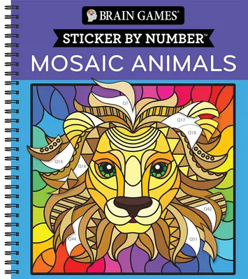 Hry na mozek - Samolepky podle čísel: Mozaika zvířat (28 obrázků k nalepení) - Brain Games - Sticker by Number: Mosaic Animals (28 Images to Sticker)