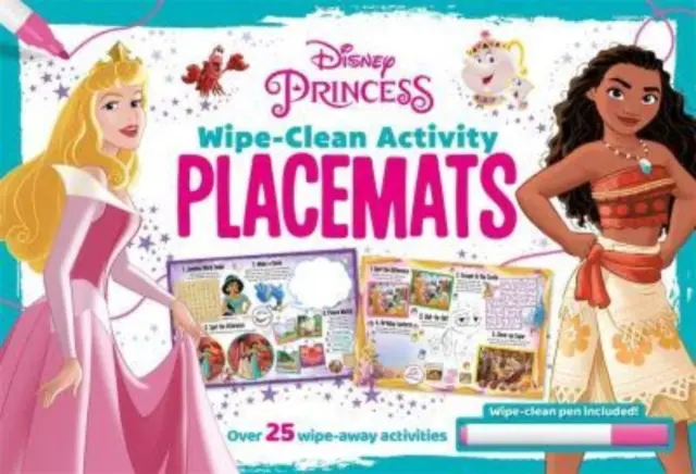 Disneyho princezny: Stíratelné podložky s aktivitami - Disney Princess: Wipe-clean Activity Placemats