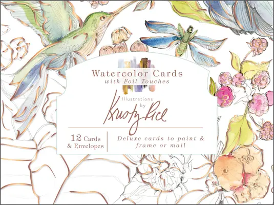 Akvarelové karty s doteky fólie: Ilustrace Kristy Riceové - Watercolor Cards with Foil Touches: Illustrations by Kristy Rice