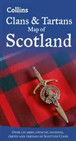 Collins Scotland Clans and Tartans Map - Více než 170 znaků, oficiálních insignií, erbů a tartanů skotských klanů - Collins Scotland Clans and Tartans Map - Over 170 Arms, Official Insignia, Crests and Tartans of Scottish Clans