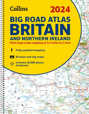 2024 Collins Velký silniční atlas Británie a Severního Irska: A3 Spirála - 2024 Collins Big Road Atlas Britain and Northern Ireland: A3 Spiral