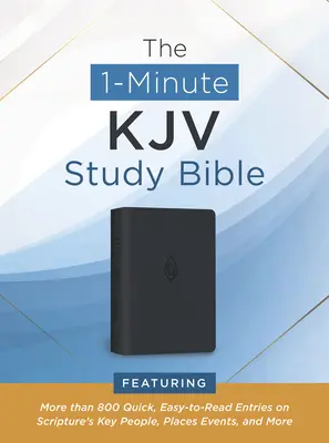 1-Minute KJV Study Bible (Pewter Blue): Knížka obsahuje více než 800 rychlých, snadno čitelných hesel o klíčových osobách, místech, událostech a dalších tématech Písma. - The 1-Minute KJV Study Bible (Pewter Blue): Featuring More Than 800 Quick, Easy-To-Read Entries on Scripture's Key People, Places, Events, and More