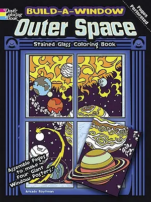 Sestav si okno Vesmírné vitráže Omalovánky - Build-A-Window Outer Space Stained Glass Coloring Book