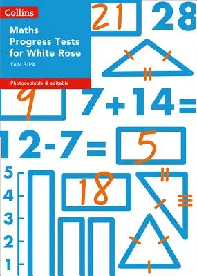 Collins Testy a hodnocení - Pokrokové testy z matematiky pro 3. a 4. ročník pro White Rose - Collins Tests & Assessment - Year 3/P4 Maths Progress Tests for White Rose