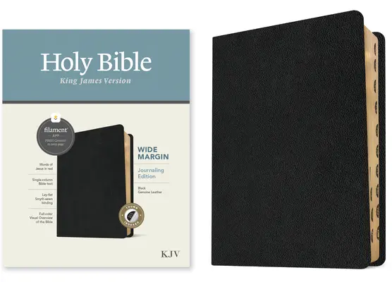 KJV Wide Margin Bible, Filament-Enabled Edition (Pravá kůže, černá, indexovaná, červené písmo) - KJV Wide Margin Bible, Filament-Enabled Edition (Genuine Leather, Black, Indexed, Red Letter)