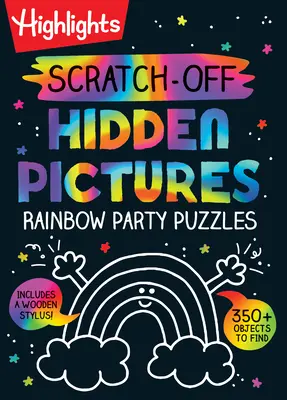 Stírací skryté obrázky Duhová párty hádanky - Scratch-Off Hidden Pictures Rainbow Party Puzzles