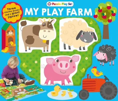 Sada na hraní puzzle: Moje farma na hraní: Tři tlusté knihy a obří skládačka! [se třemi tlustými miniknihami a 9dílnou skládačkou] - Puzzle Play Set: My Play Farm: Three Chunky Books and a Giant Jigsaw Puzzle! [With Three Chunky Mini Books and 9-Piece Jigsaw Puzzle]