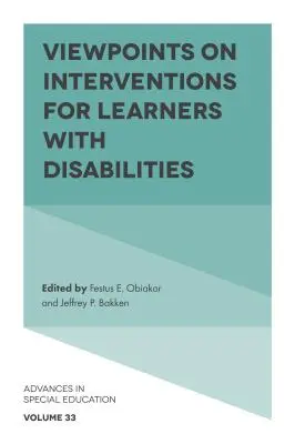 Pohledy na intervence pro žáky se zdravotním postižením - Viewpoints on Interventions for Learners with Disabilities