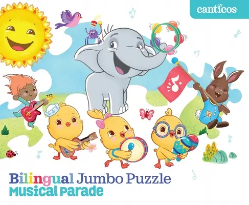Dvojjazyčné puzzle Jumbo: Hudební přehlídka - Bilingual Jumbo Puzzle: Musical Parade