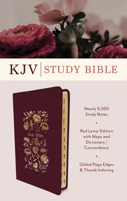 Studijní bible KJV, indexovaná (Karmínová kytice) - The KJV Study Bible, Indexed (Crimson Bouquet)