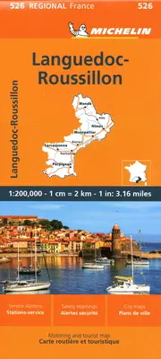 Francie: Mapa 526: Languedoc-Roussillon (Francie) - France: Languedoc-Roussillon Map 526