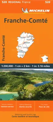 Francie: Franche-Comt Mapa 520 - France: Franche-Comt Map 520