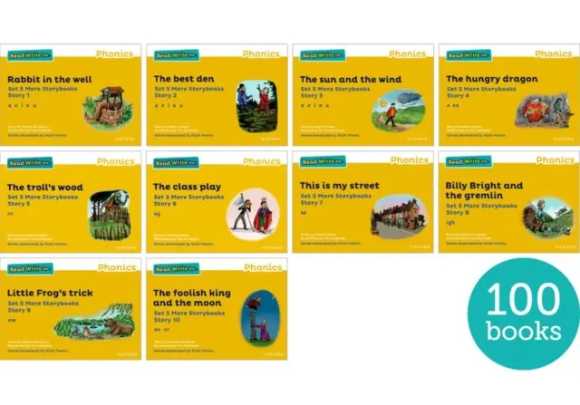 Read Write Inc. Phonics: Žlutá sada: 5 dalších knížek s příběhy (balení 100 ks) - Read Write Inc. Phonics: Yellow Set 5 More Storybooks (Pack of 100)